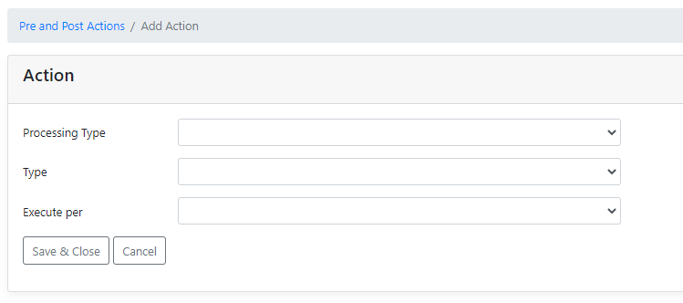 add pre and post action