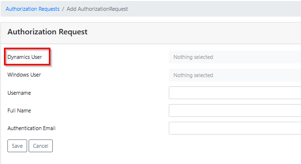 authorization request