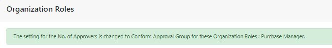 confirmation change of approval