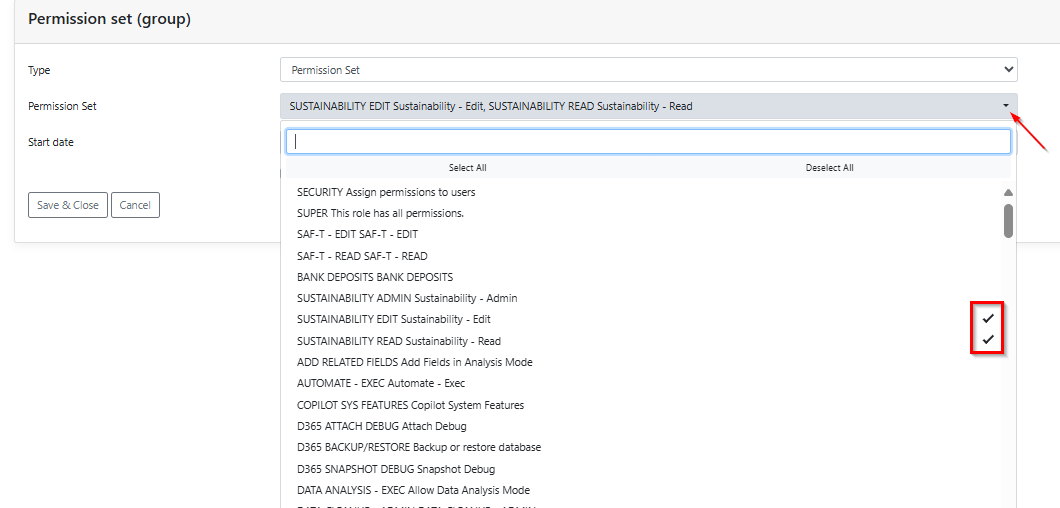 select multiple sets